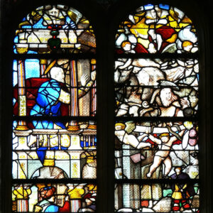 Stained glass window of St Peter's vision